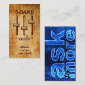 3-band equalizer (grijze versie) visitekaartje (Voorkant / Achterkant)