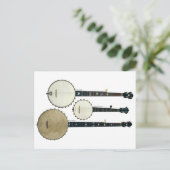3 Banjos Briefkaart (Staand voorkant)
