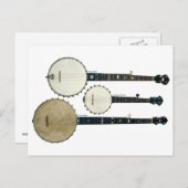3 Banjos Briefkaart (Voorkant / Achterkant)