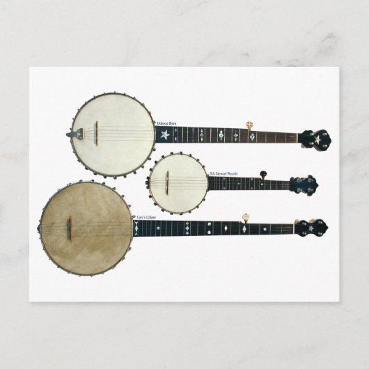 3 Banjos Briefkaart (Voorkant)