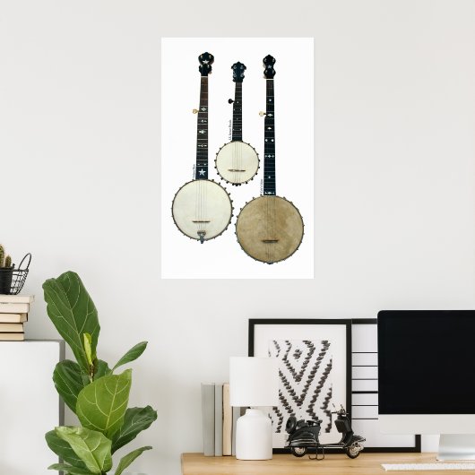 3 Banjos Poster (Thuiskantoor)