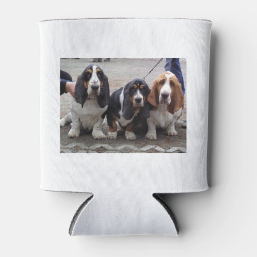 3 Basset_hound_puppies Blikjeskoeler (Voorkant)