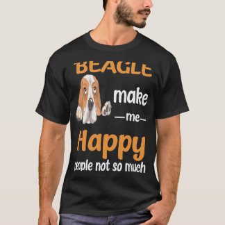 3 Beagle maakt me gelukkig T-shirt