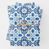  😍 3 Beauful Blue Azulejos Wrapping  Inpakpapier Vel (In situ)