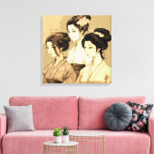 3  beautiful japanese girls canvas afdruk (Insitu (Woonkamer))