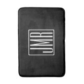 3 Beginletter Monogram | Zwart & Wit (of doe-het-z Badmat (Voorkant Verticaal)