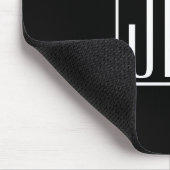 3 Beginletters Monogram | Zwart & Wit (of doe-het- Muismat (Hoek)
