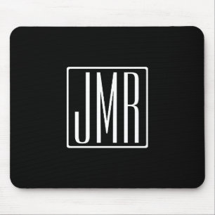 3 Beginletters Monogram Zwart & Wit (of doe-het- Muismat