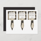 3 Beker Cake Picks Zwart Crème Daisies/Anjer Lea Briefkaart (Voorkant / Achterkant)