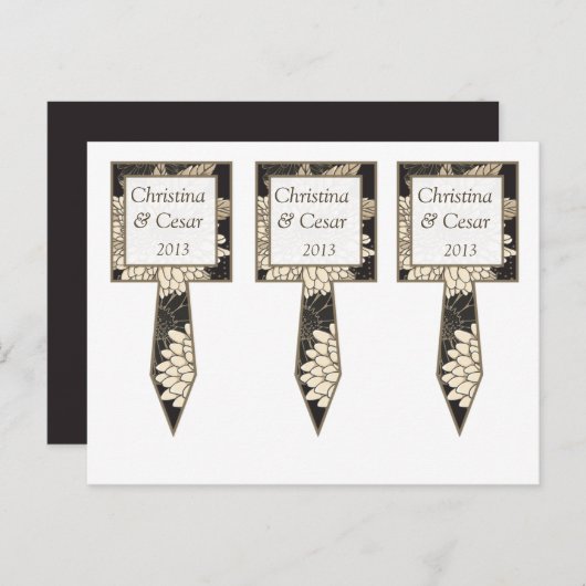 3 Beker Cake Picks Zwart Crème Daisies/Anjer Lea Briefkaart (Voorkant / Achterkant)