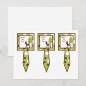 3-beker Cakks Picks Woodland Friends Deer Uitnodiging Briefkaart (Voorkant / Achterkant)