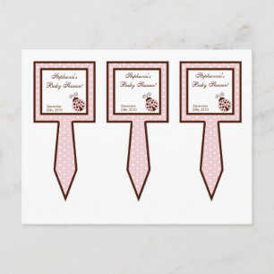 3 beker rokken roze ladybug uitnodiging briefkaart