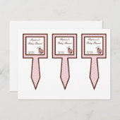 3 beker rokken roze ladybug uitnodiging briefkaart (Voorkant / Achterkant)