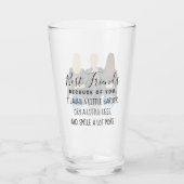 3 Beste Vrienden Blonde Brunette Haar BFF Vriendsc Glas (Achterkant)