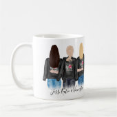 3 Beste Vrienden Blonde Brunette Haar BFF Vriendsc Koffiemok (Links)