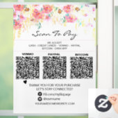 *~* 3 BETALINGEN Scannen naar KR Floral  Raamsticker (Huis)