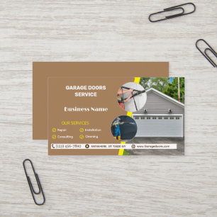 3 bewerkbare deur en de dienst van de fotogarage visitekaartje