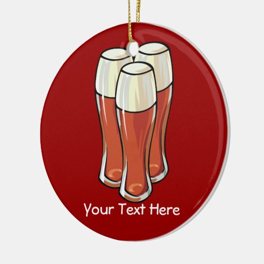 3 bier (aanpasbaar) keramisch ornament (Links)