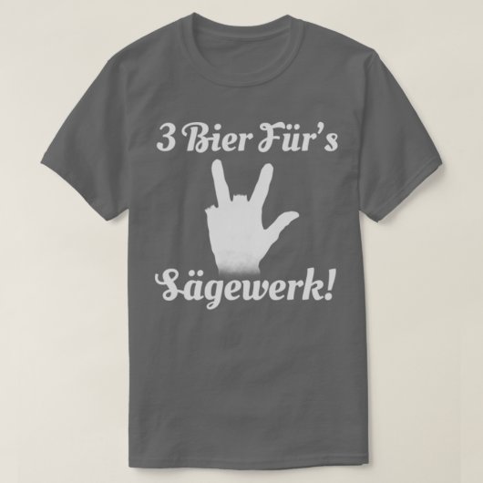 3 bier voor de zagerij t-shirt (Design voorkant)