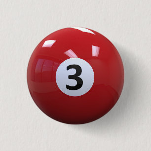 3 Billiard Pool Ball Ronde Button 3,2 Cm