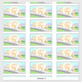 3 Billy Goat's Gruff contour stickers (Vel)