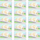 3 Billy Goat's Gruff contour stickers (Voorkant)