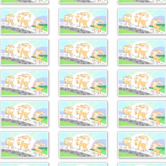 3 Billy Goat's Gruff contour stickers (Voorkant)