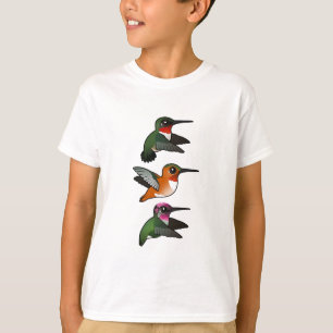 3 Birdorable kolibries in de vlucht T-shirt