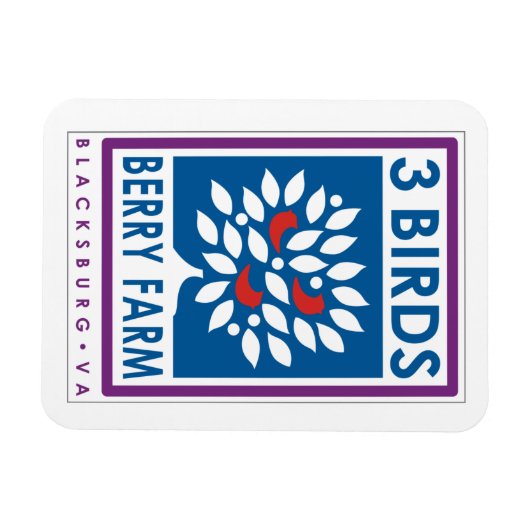 3 Birds Berry Boerderij magneet (Horizontaal)