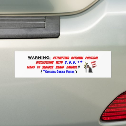 3 bis. WAARSCHUWING! Bumpersticker (Op auto)