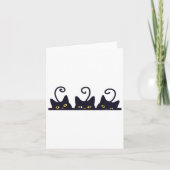 3 Black Cats Funny Cat Lovers Design Vrouwen Manne Kaart (Voorkant)