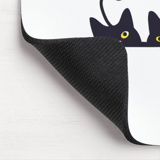 3 Black Cats Funny Cat Lovers Design Vrouwen Manne Muismat (Hoek)