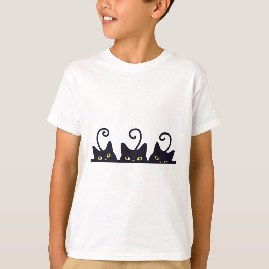 3 Black Cats Funny Cat Lovers Design Vrouwen Manne T-shirt (Voorkant)