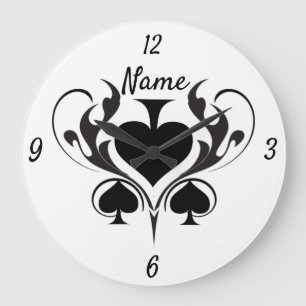 3 Black Spades Tribal Thunder_Cove Grote Klok