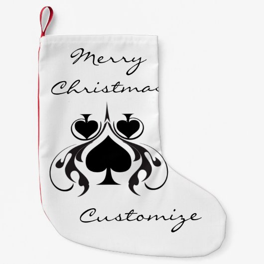 3 Black Spades Tribal Thunder_Cove Kleine Kerstsok (Voorkant)