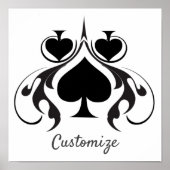 3 Black Spades Tribal Thunder_Cove Poster (Voorkant)