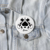 3 Black Spades Tribal Thunder_Cove Ronde Button 7,6 Cm (In situ)