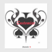 3 Black Spades Tribal Thunder_Cove Sticker (Vel)