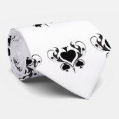 3 Black Spades Tribal Thunder_Cove Stropdas (Opgerold)