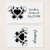 3 Black Spades Tribal Thunder_Cove Visitekaartje (Voorkant /achterkant)