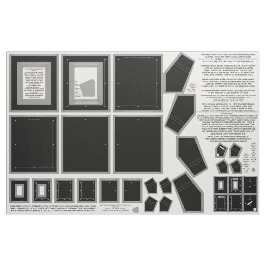 3 Black Zazzle Fabric foto-lijsten Stof (Yard (91,4 cm))