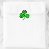 3 Blad Keltische Klaver Shamrock Ronde Sticker (Tas)