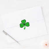 3 Blad Keltische Klaver Shamrock Ronde Sticker (Envelop)