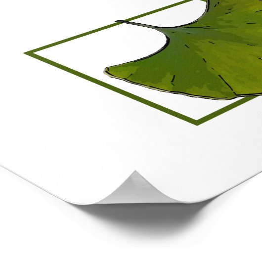 3 bladeren poster (Hoek)