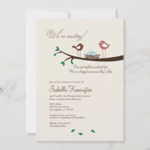 3 Blauwe eieren Triplets Boys Baby shower Invitati Kaart