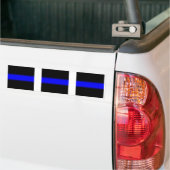 3 blauwe lijnvenster ticker bumpersticker (Op Truck)