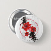 3 bloemen - Kleur Ronde Button 5,7 Cm (Voorkant /achterkant)
