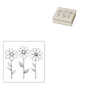 3 bloemen overzicht rubberstempel (Gestempeld)