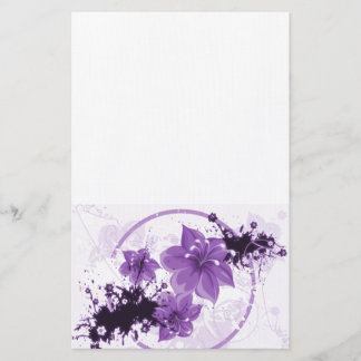 3  bloemen - Paars Briefpapier
