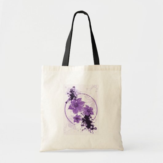 3 bloemen - Paars Tote Bag (Voorkant)